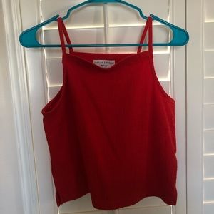 Madewell Red Crop Tank